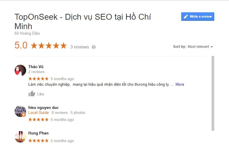 phan hoi khach hang review trong Google My Business
