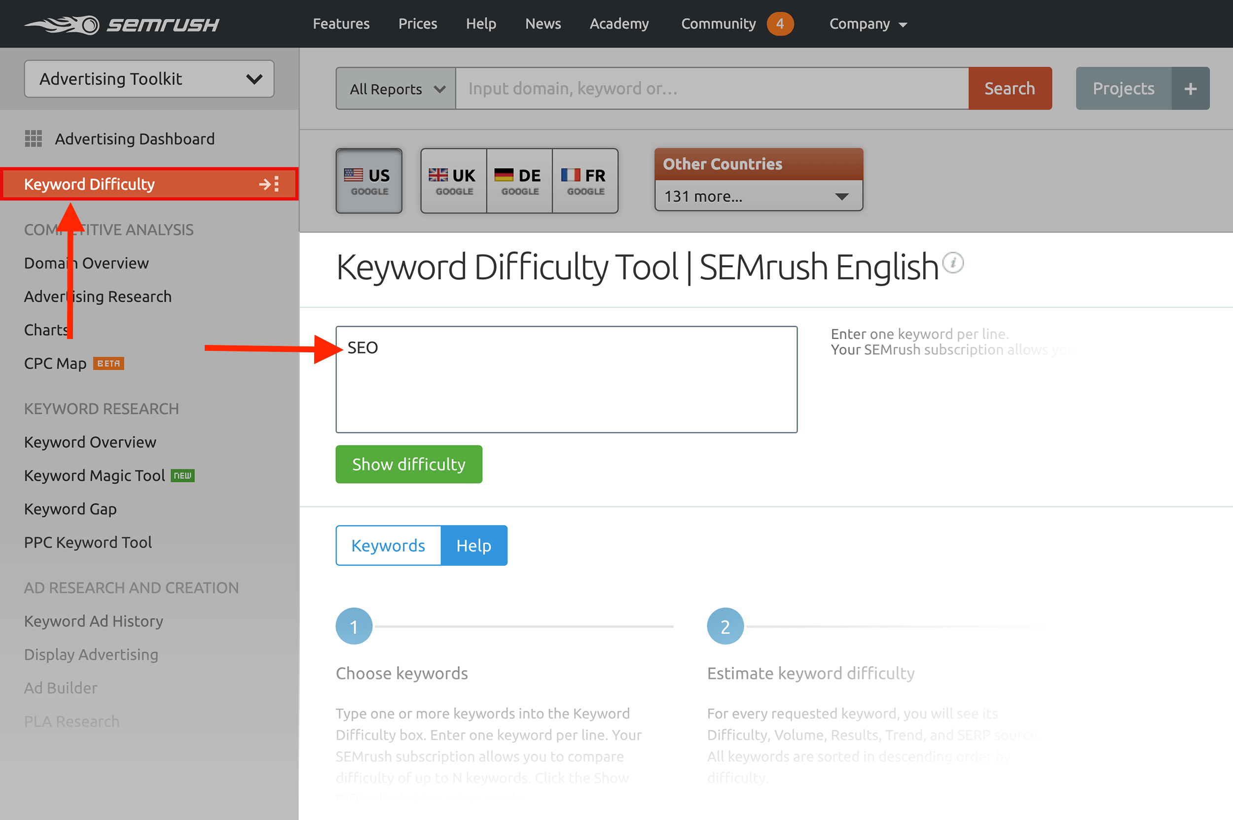 Keyword Difficulty Tool – Xếp hạng từ khóa