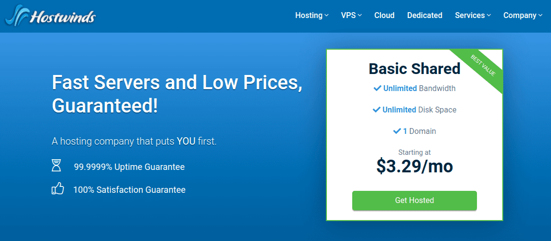  Hostwinds - Cung cấp hosting giá rẻ 
