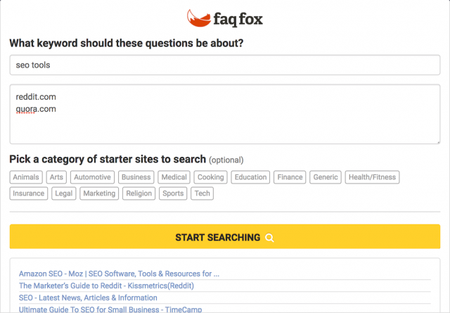 công cụ tìm câu hỏi FAQfox