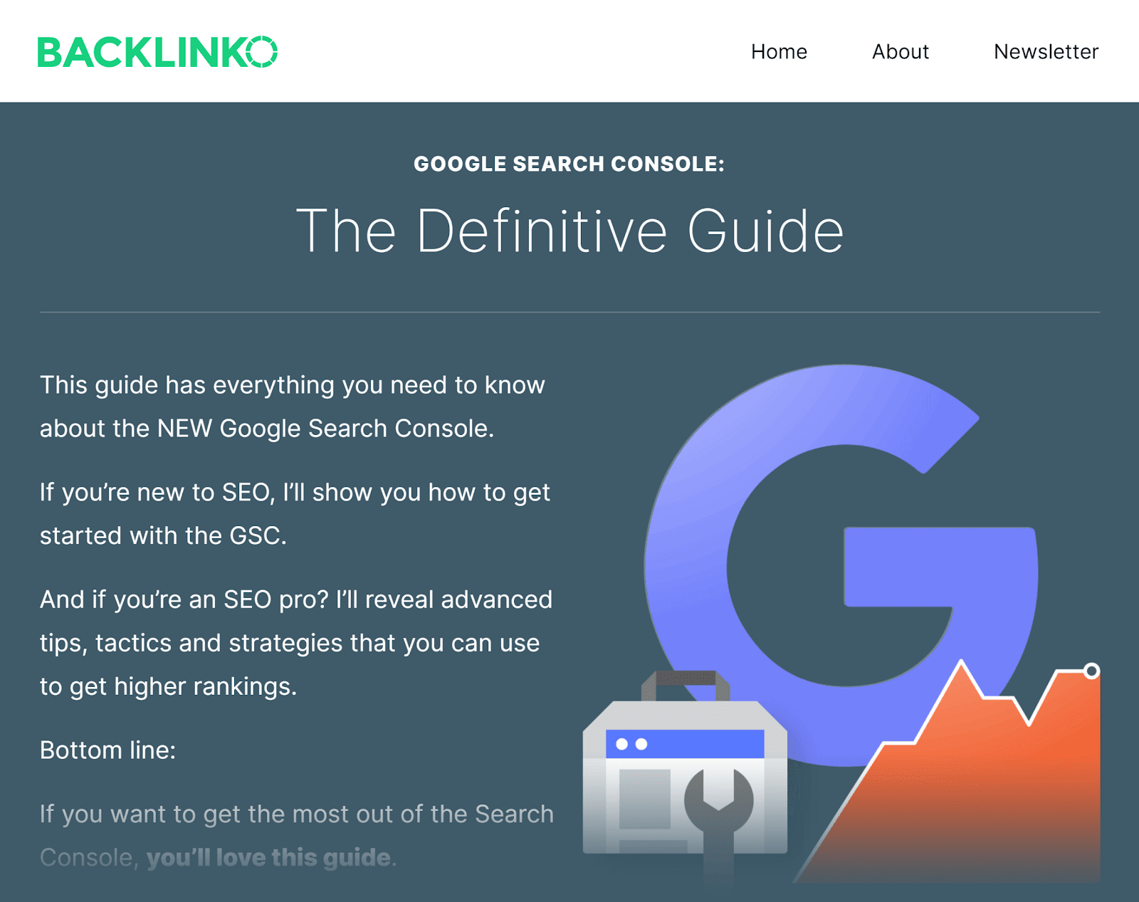 Backlinko - Hướng dẫn Google Search Console - Mẹo tiếp thị nội dung  