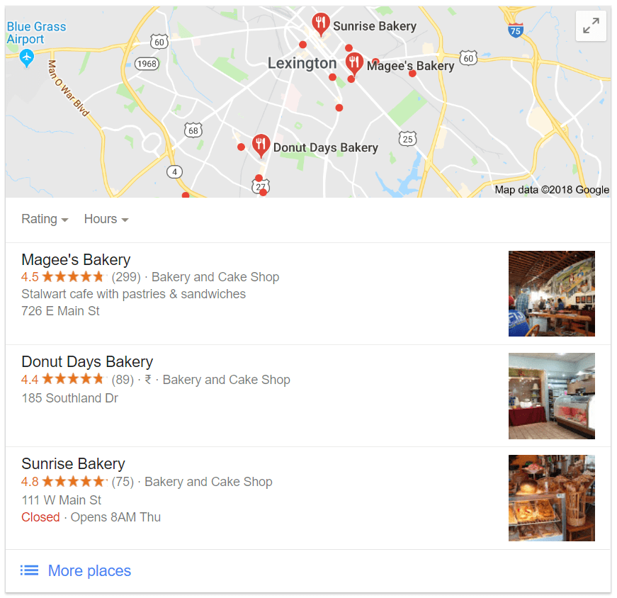 Cách Google hiển thị Local 3-pack