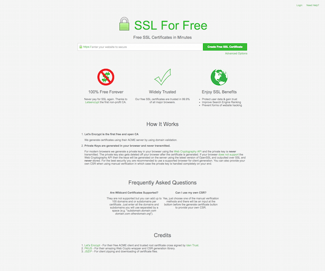SSL For Free tổ chức cung cấp SSL phi lợi nhuận