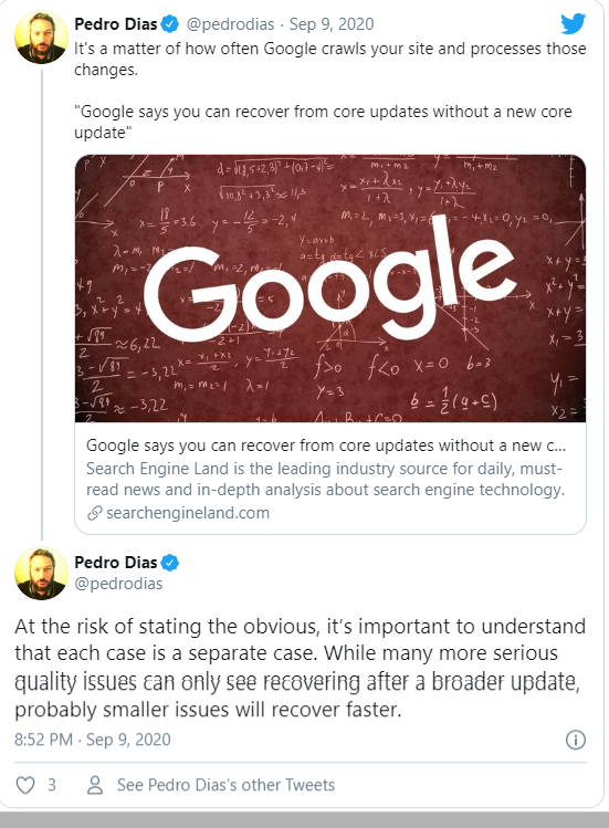 Pedro Dias đứng về phía Google.