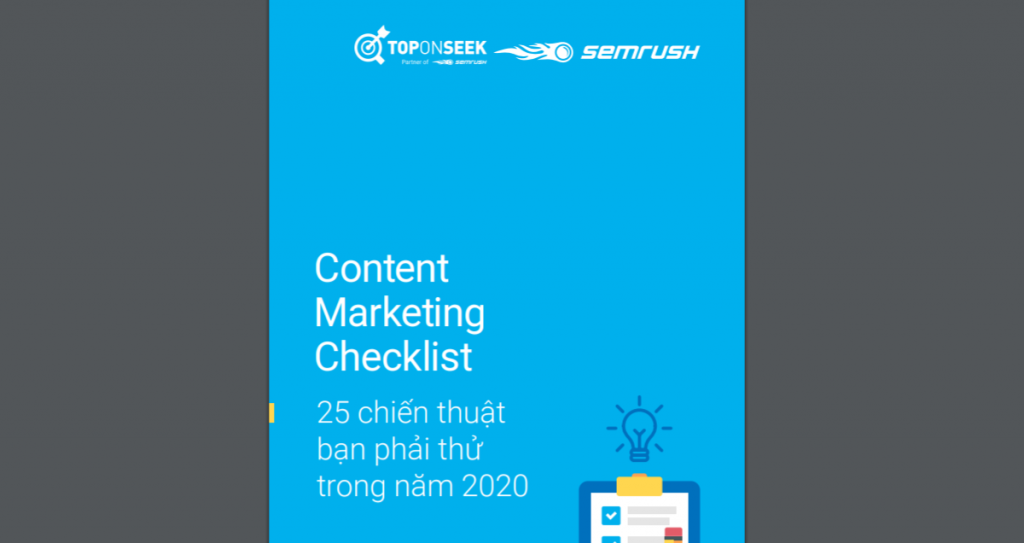 ebook content marketing checklist