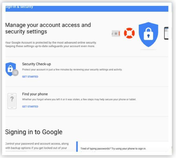 Bước 5: Quản lý quyền truy cập tài khoản Google và cài đặt bảo mật