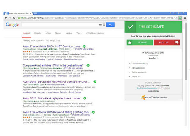 Avast Online Secruity kiểm tra tính website riêng lẻ mà bạn đăng nhập trên Chrome Extensions | Top On Seek