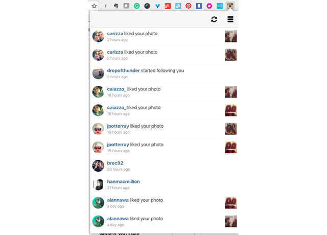 Bạn có thể dễ dàng xem những hoạt động gần đây trên Instagram Chrome Extensions | Top On Seek