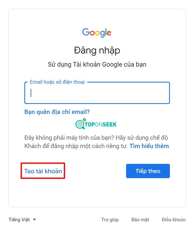 Cách Tạo Gmail không cần xác minh số điện thoại 2021 | TopOnSeek